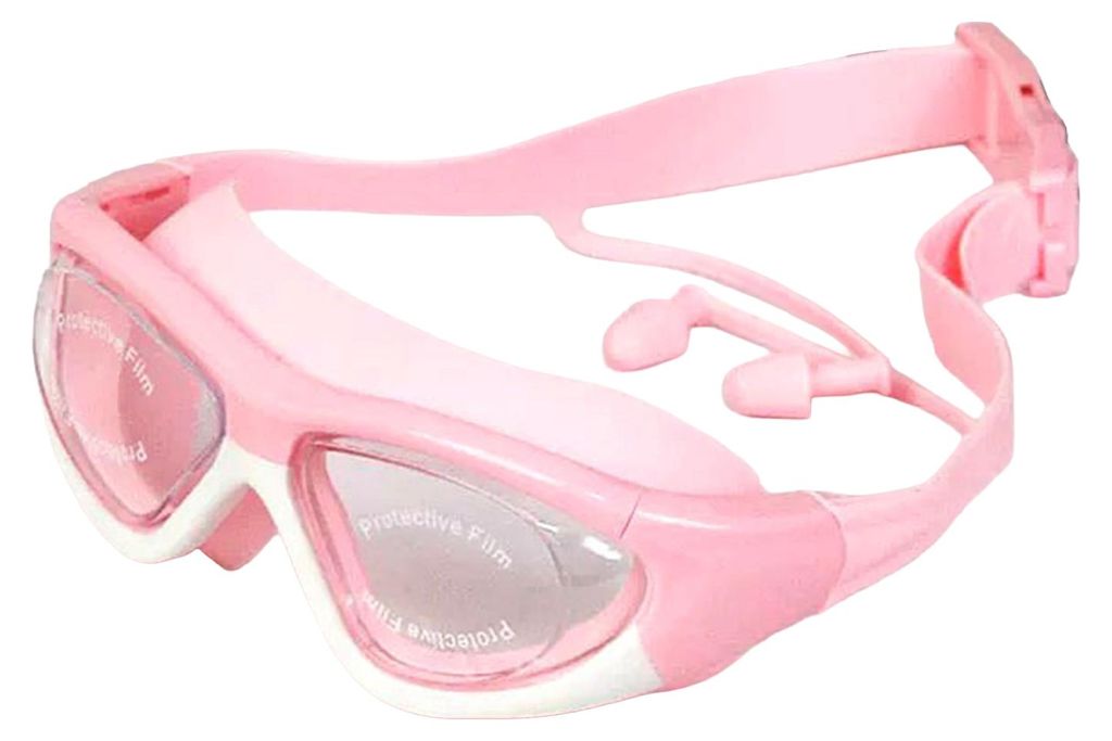 Schwimmbrille für Kinder mit Ohrstöpseln, wasserdicht, kein Produktbild 