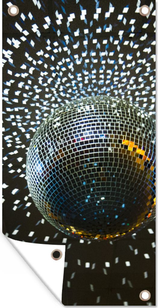 MuchoWow 40x80 cm Outdoor-Poster Gartendeko Sichtschutz Garten Poster für den Garten Eine Discokugel an der Decke