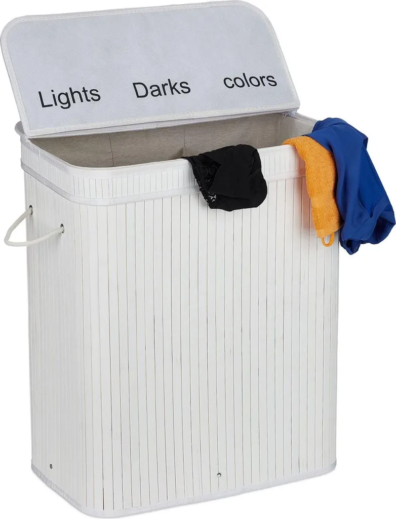 Dites adieu au désordre : Trieur de linge en bambou pour tri rapide