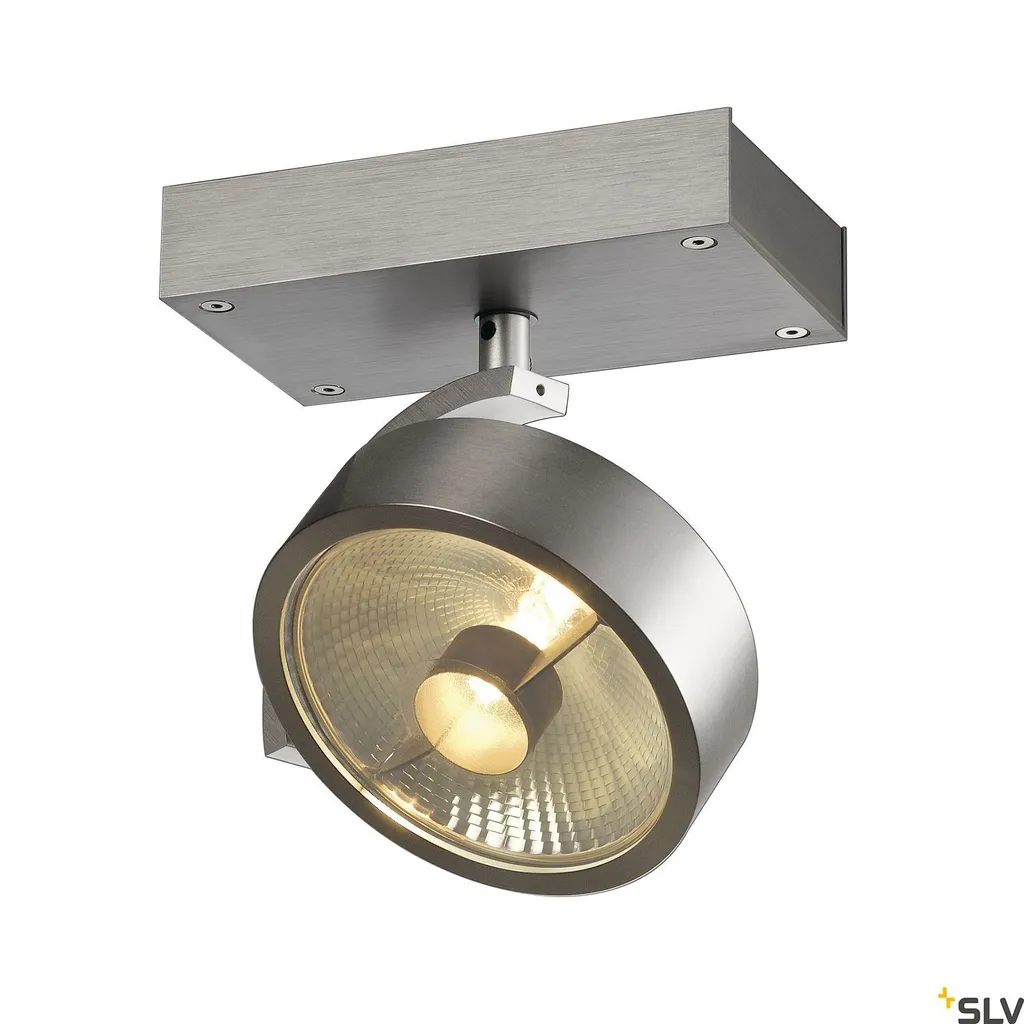 Projecteur puissant SLV Kalu orientable à 350° aluminium brossé 75W