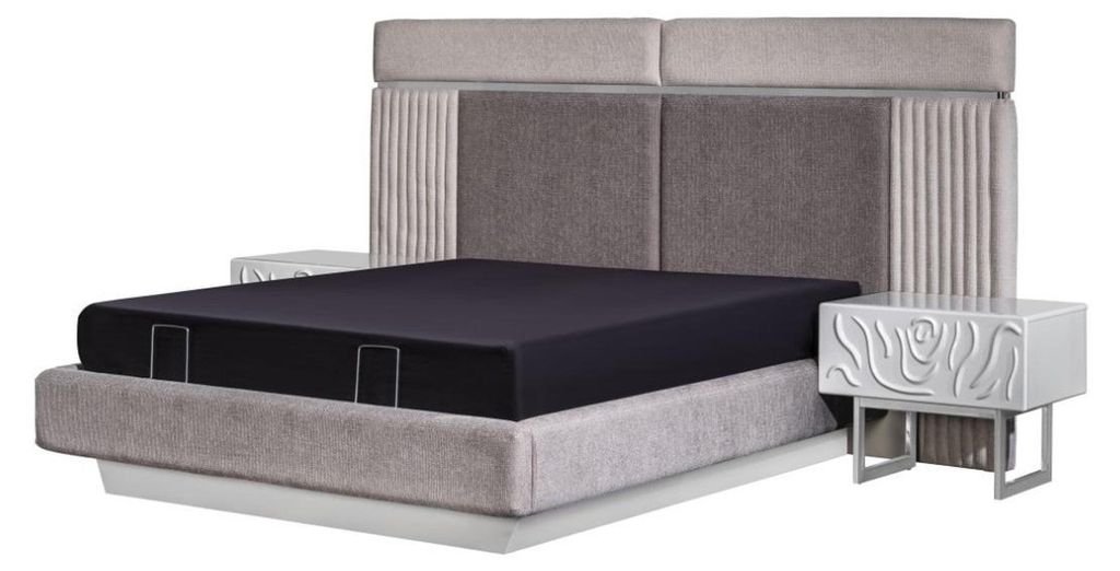 Elegantes weißes Schlafzimmer-Set aus Holz mit modernem Design