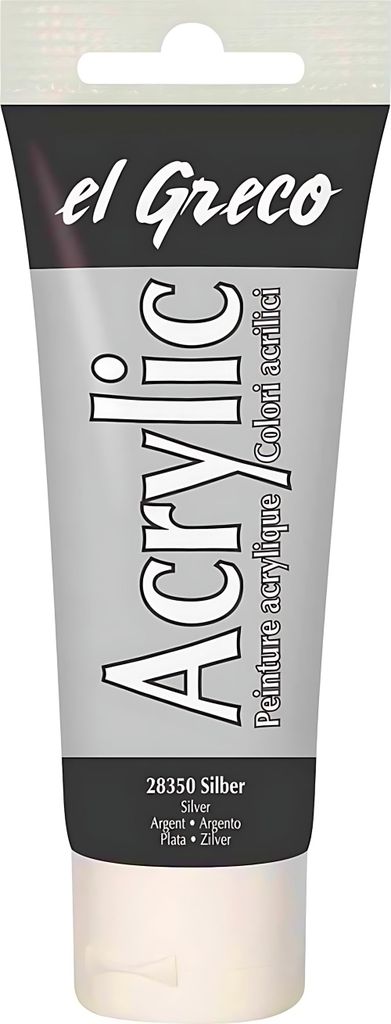 KREUL Acrylfarbe el Greco, silber, 75 ml Imagen del producto 