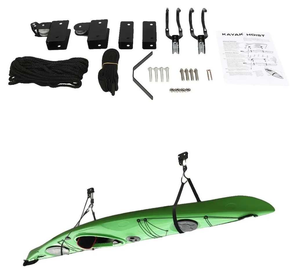 Support pour kayak 57kg haute résistance avec fixation à roulement noir