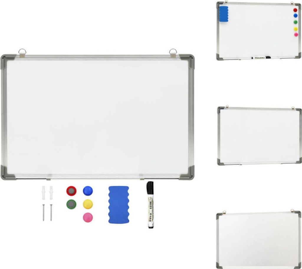 vidaXL Magnetisches Whiteboard Weiß 60 x 40 cm Stahl - Whiteboards