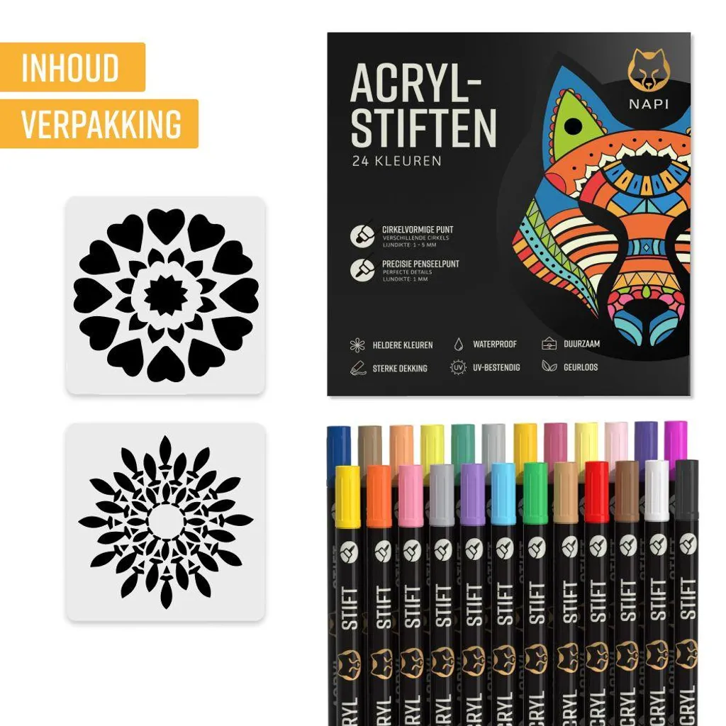 Set de 24 Feutres Acryliques NAPI pour Personnalisation sur Support - 2