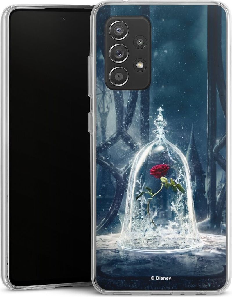 DeinDesign Handyhülle für Samsung Galaxy A52s 5G Silikon Hülle Case Smartphone Schutzhülle Die Schöne und das Biest Disney Princess Rose