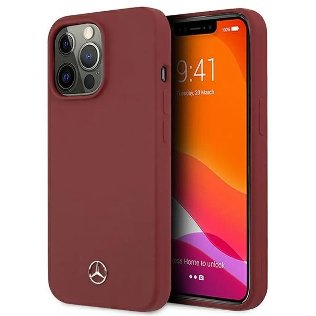 Custodia Protettiva Mercedes iPhone 13 Pro Max MEHCP13XSILRE Rosso