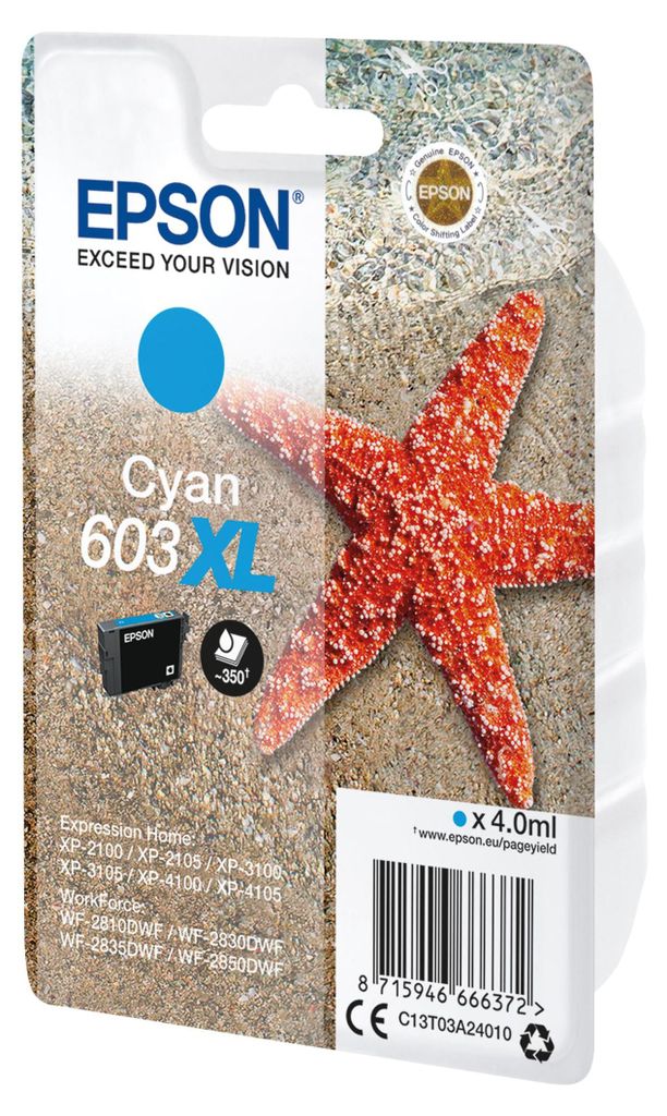 Epson C13T03A24010 Original Tintenpatrone cyan Productafbeelding 