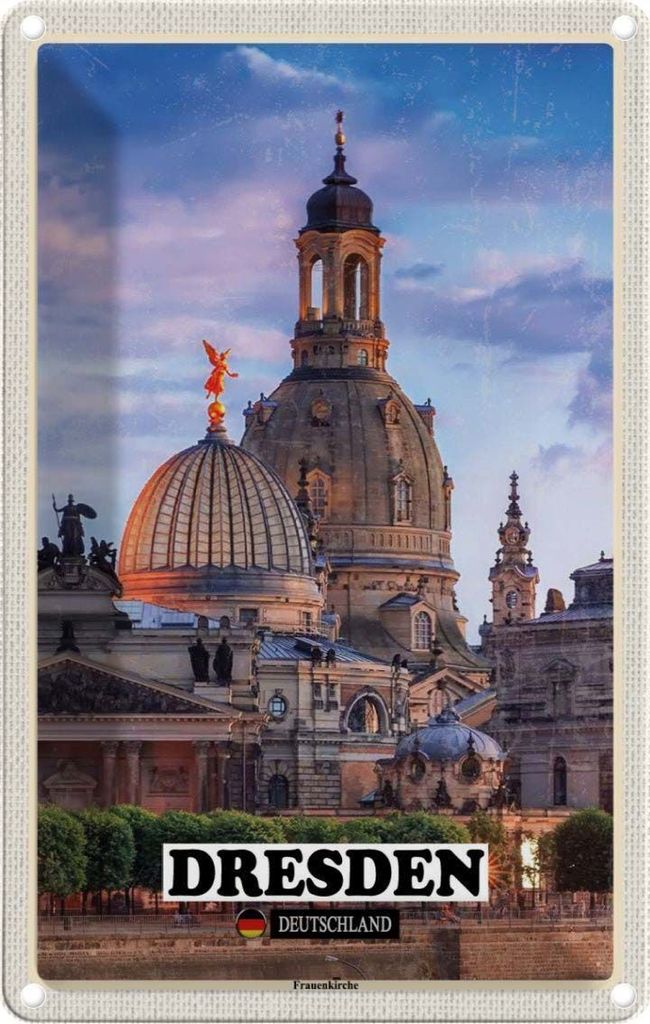 vianmo Blechschild 18x12 cm Dresden Frauenkirche Abenteuer Reisen Urlaub