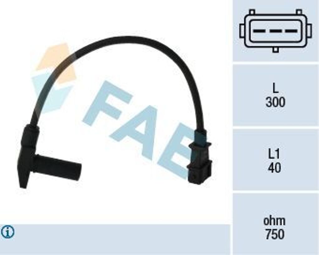 FAE 79096 Kurbelwellensensor Impulsgeber für OPEL Movano Kastenwagen (X70) 300mm
