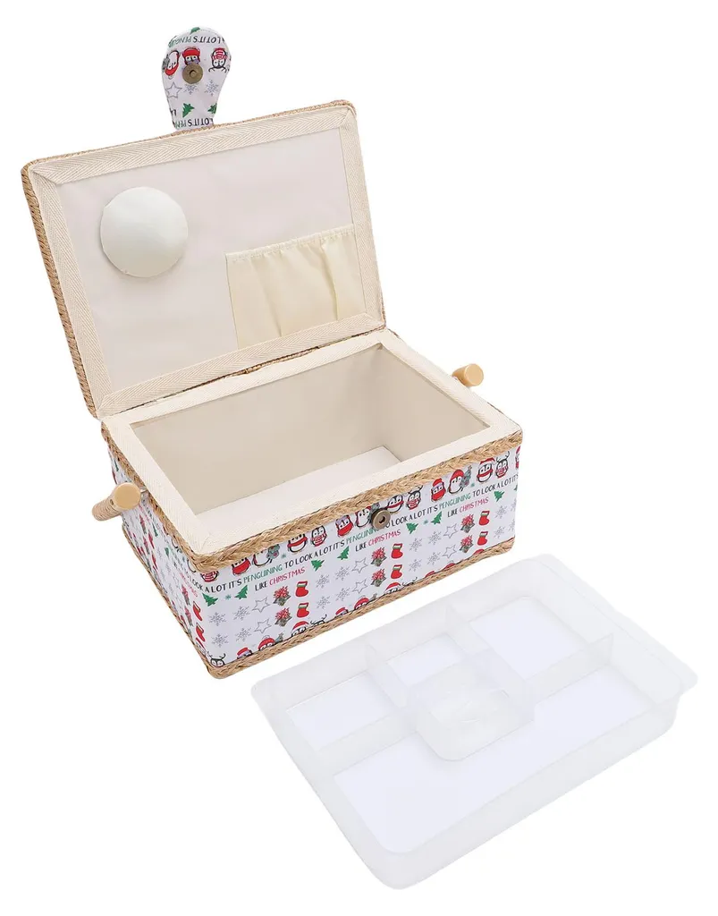 Panier à couture anti-nœuds : organiseur portable avec plateau de tri