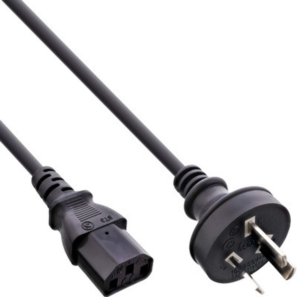 InLine Netzkabel, Netzstecker Australien auf Kaltgerätestecker C13, 1,8m