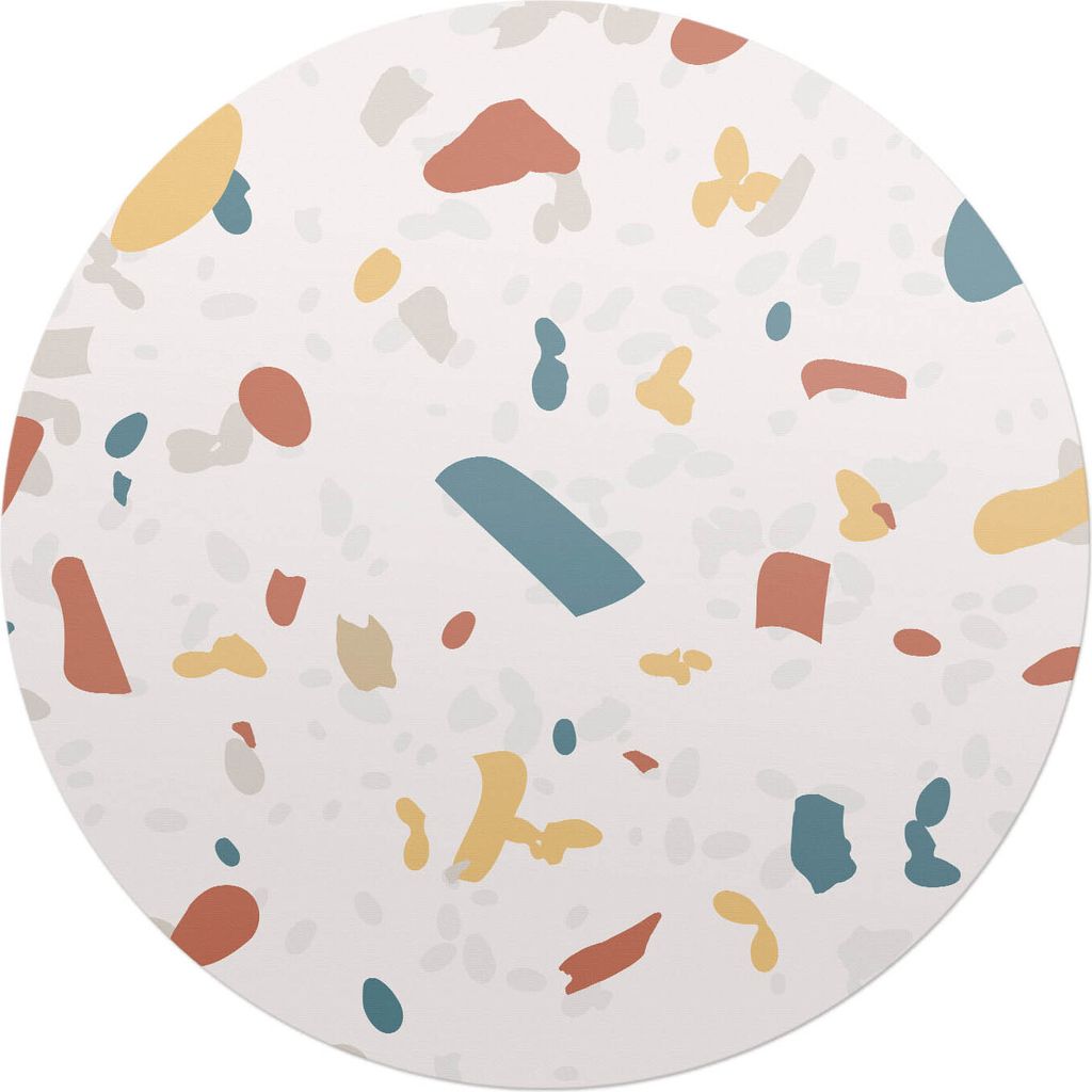 Terrazzo-Abstraktion – Bodenschutzmatte – Stuhlunterlage – Bürostuhlmatte – Rutschfeste Bodenmatte – Schutzmatte für Hartboden – fi 1...
