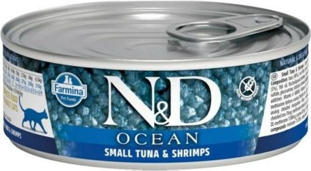 N&D Cat Ocean Thunfisch & Garnele 70g Dose