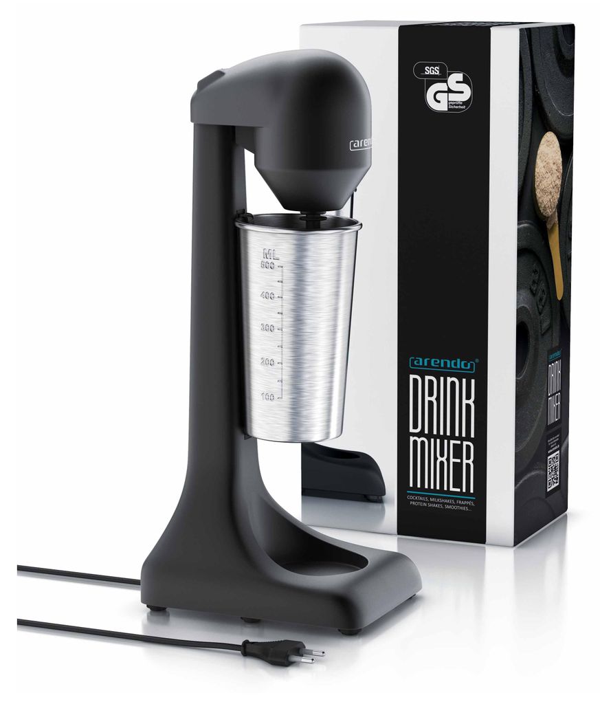 Arendo Standmixer 100 W, Drink Mixer elektrisch mit 500ml