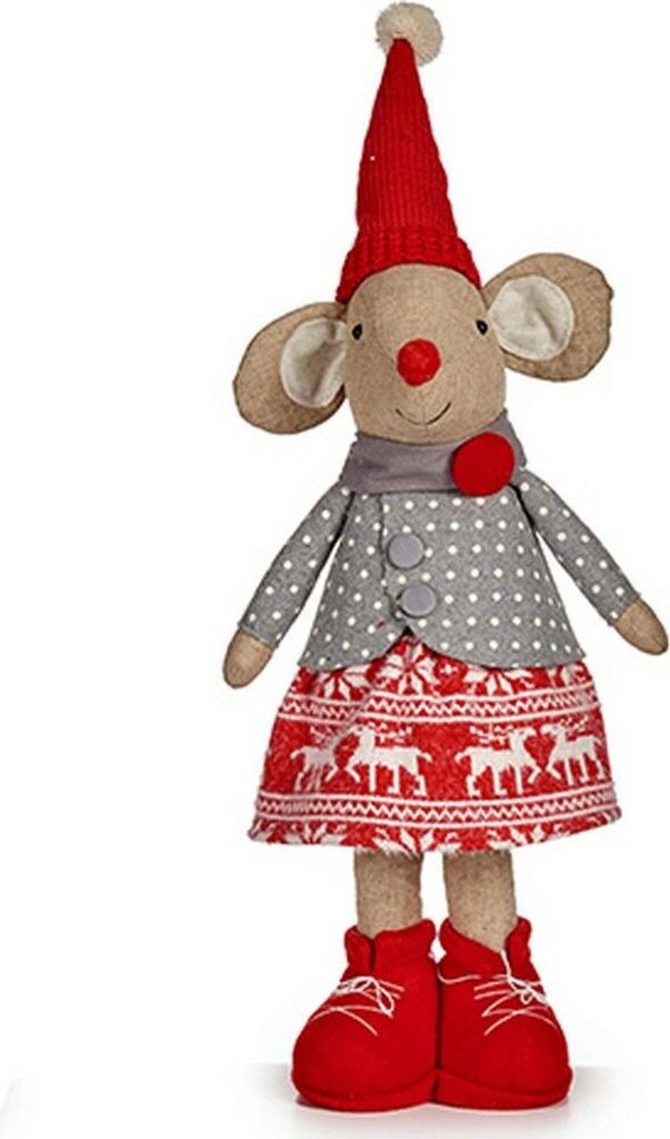 Krist+Christmas Mouse Weihnachtsfigur 48 cm White Red Grey Cream - Brand EAN: 8445226785492