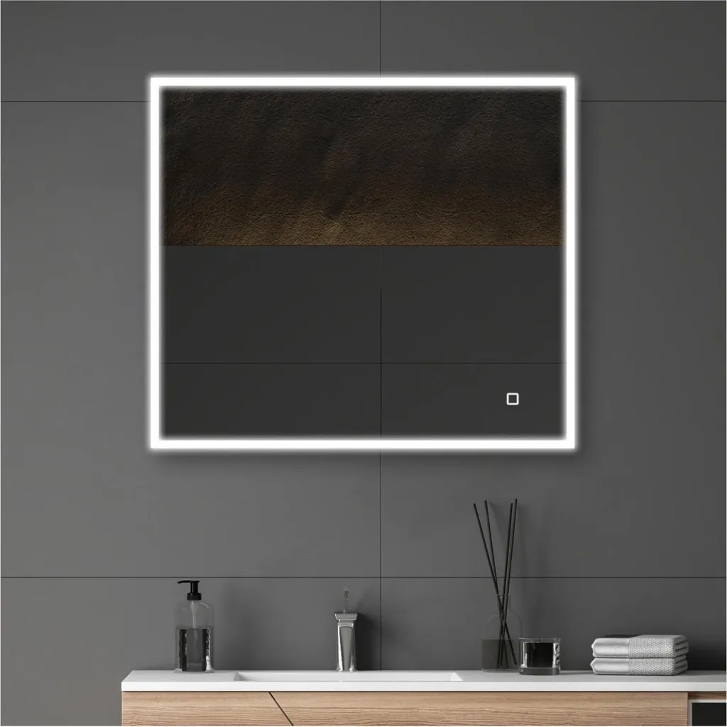 Miroir LED rectangulaire ECLIPS pour maquillage et rasage rétro-éclairé