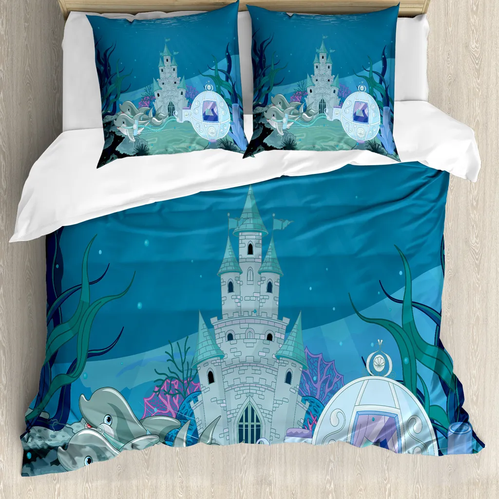 Feelyou Copripiumino Matrimoniale 100% Cotone Con Tema Nautico - Biancheria Letto Blu E Bianca Con Anchora, Morbida E Traspirante