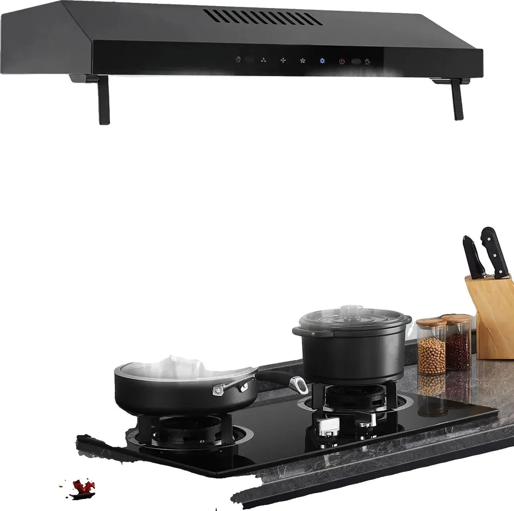 Hotte aspirante 60 cm tactile puissante contre odeurs et graisses