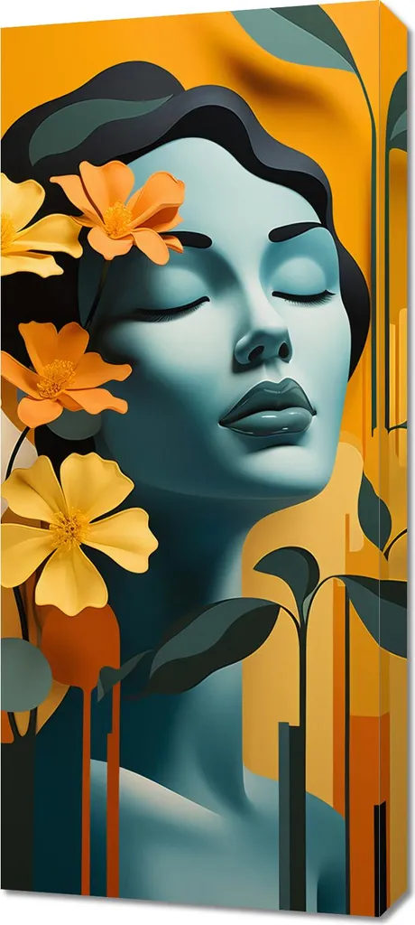 Quadro Zen Meditazione Floreale 40x90 | Arte per l'Anima Online