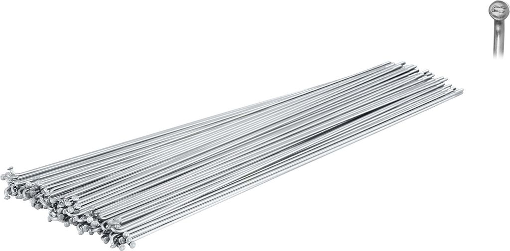 Force Speichen Inox Silber 2mm ohne Nippel Preis für 6 Stück Länge in mm Größe: 266