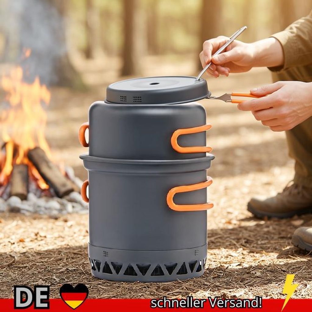 Widesea Camping 1 3 L 2 Kochgeschirr Outdoor Kochen Set Wärme Herd Reise