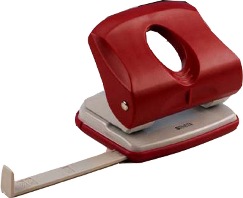 Bürolocher / mit Ansatzschiene / Farbe: rot