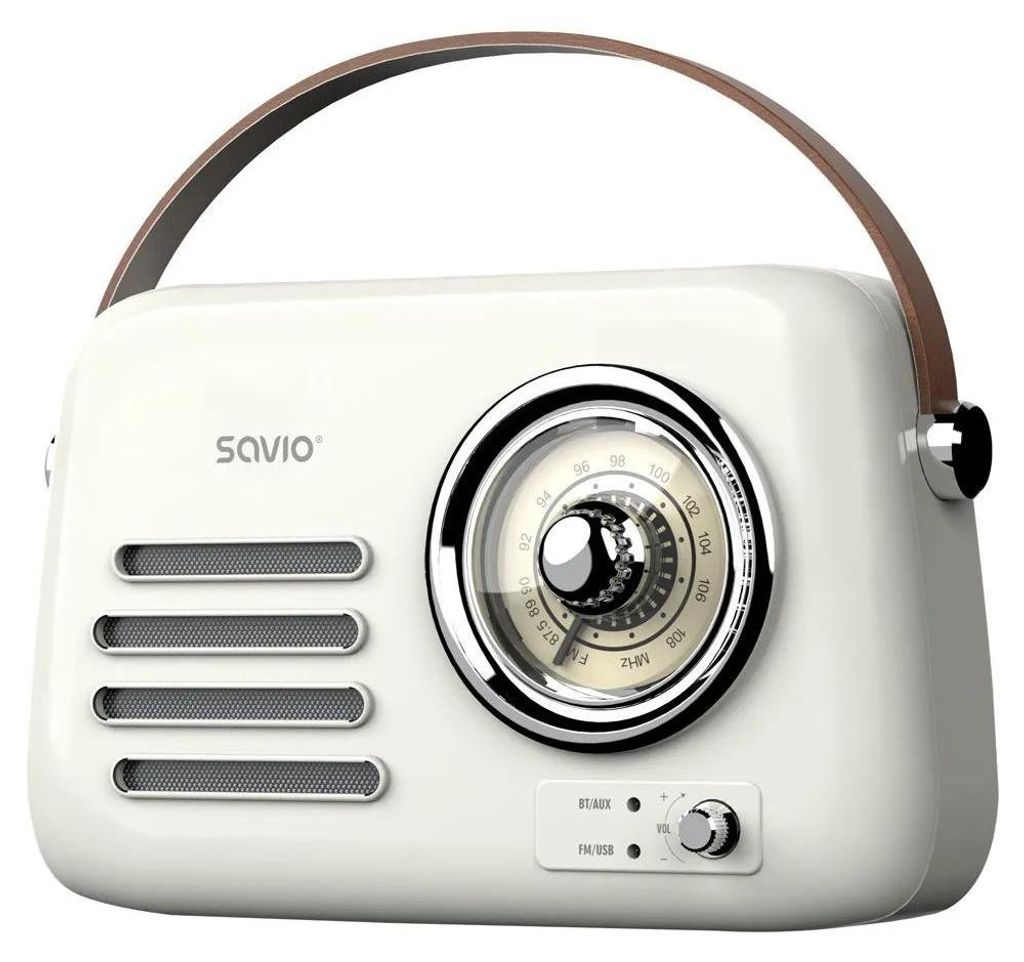 Savio RS-02 Radio Portable Analog Weiß