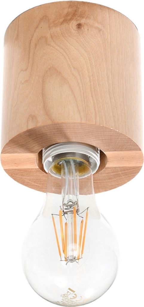 Deckenleuchte SALGADO Naturholz 1xE27 15W Holz 10x10x10cm Sollux Lighting