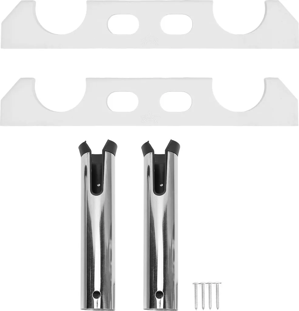 Support canne à pêche inox anti-corrosion : fixez 2 cannes sans risque