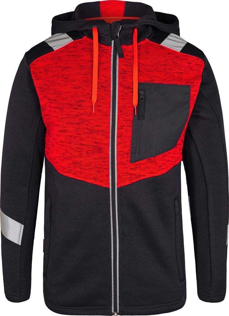 Cargo Strickcardigan Schwarz/Rot, Gr. XL Engel 8870-256 Produktbild 