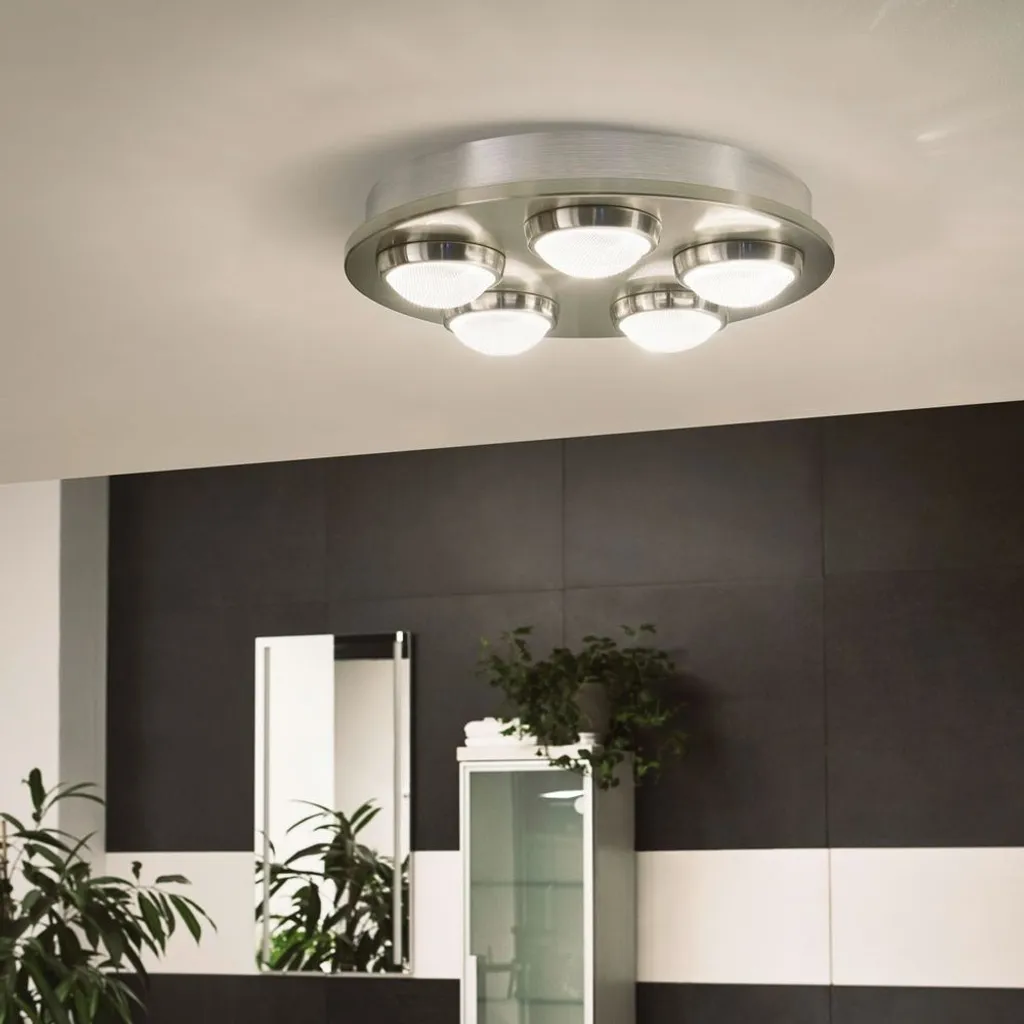 Offerta Plafoniera LED Eglo Lombes 5 Luci Nichel | Risparmio Garantito
