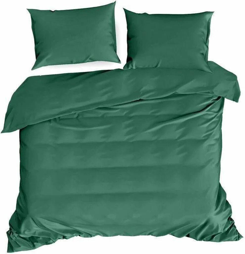 Parure NOVA3 en coton doux vert c.green 220x200 cm - Confort durable