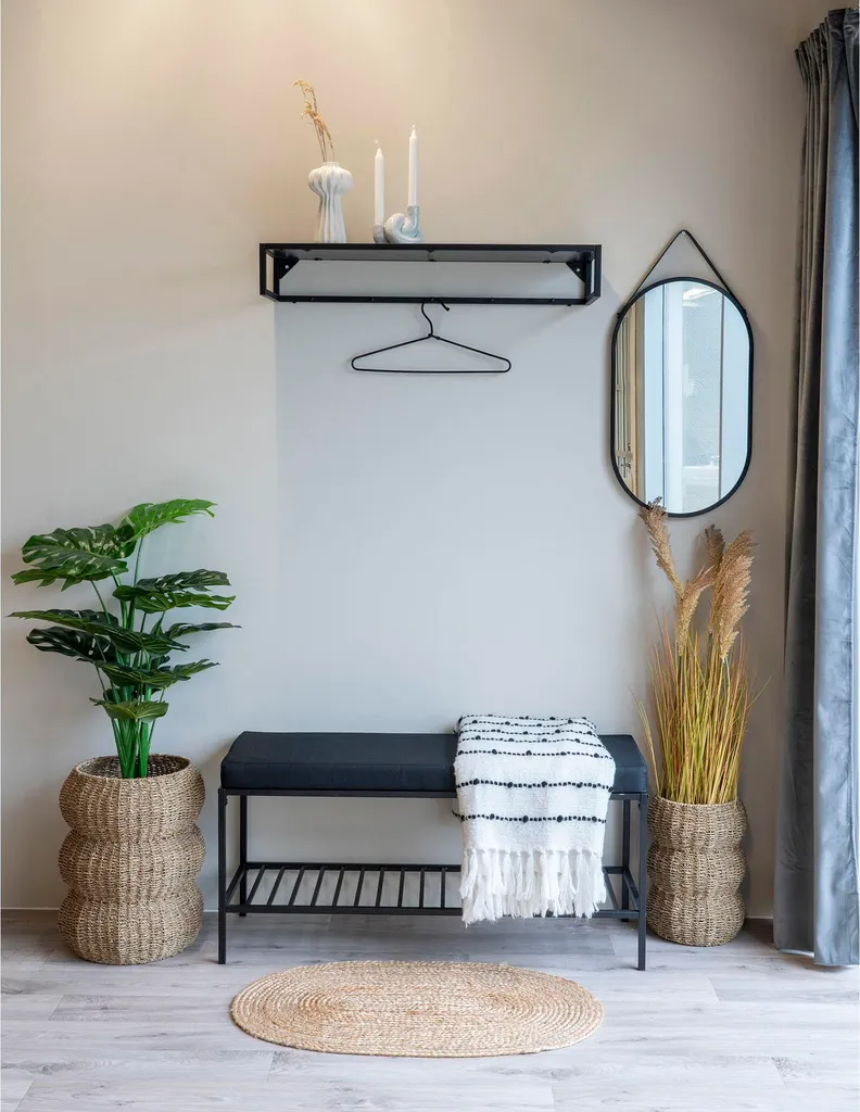 Specchio da Parete TRAPANI Nero - Arredo Moderno e Minimalista - 6