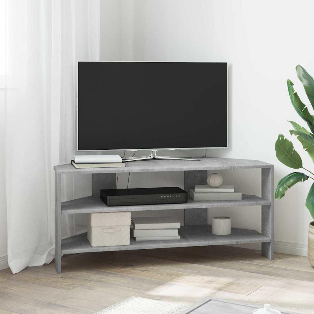 Maison Exclusive - EckTVSchrank Beton Grau 102x40,5x45cm Holzwerkstoff