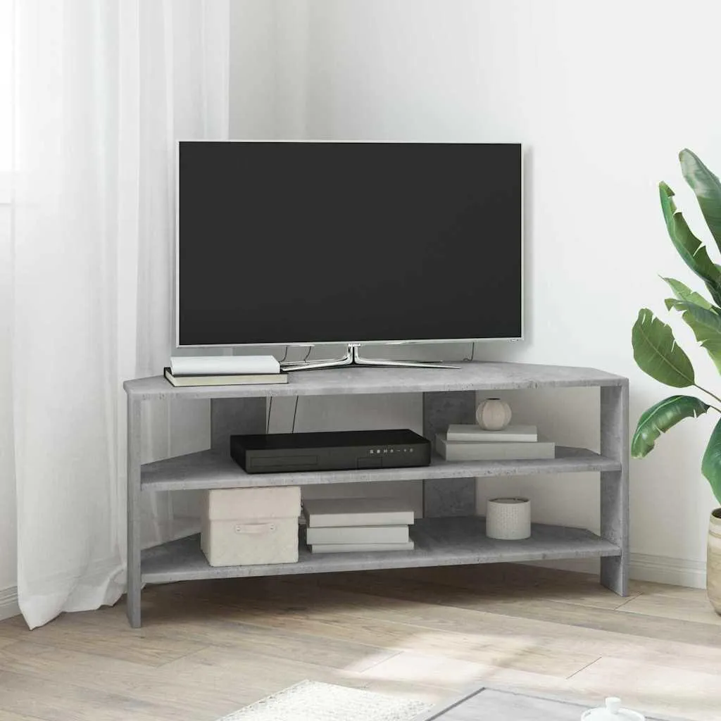 Porta TV Angolare Maison Exclusive 102x40,5 cm Grigio Cemento Moderno