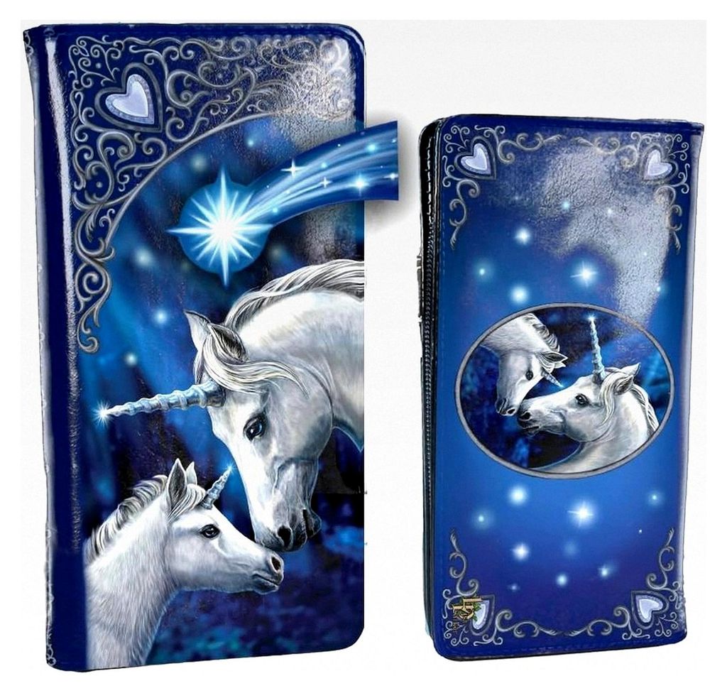 Geldbörse Sacred Love von Lisa Parker, geprägt, 18,5 cm, blau, PU, Einheitsgröße