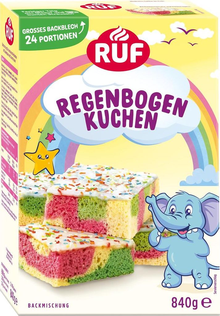 RUF Regenbogen Kuchen Backmischung Produktbild 