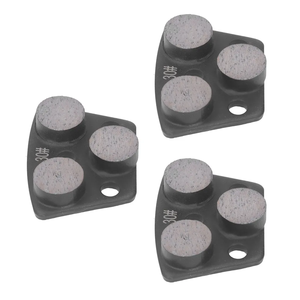 Patin de ponçage diamanté à 3 dents cylindriques pour meuleuse sol - 3