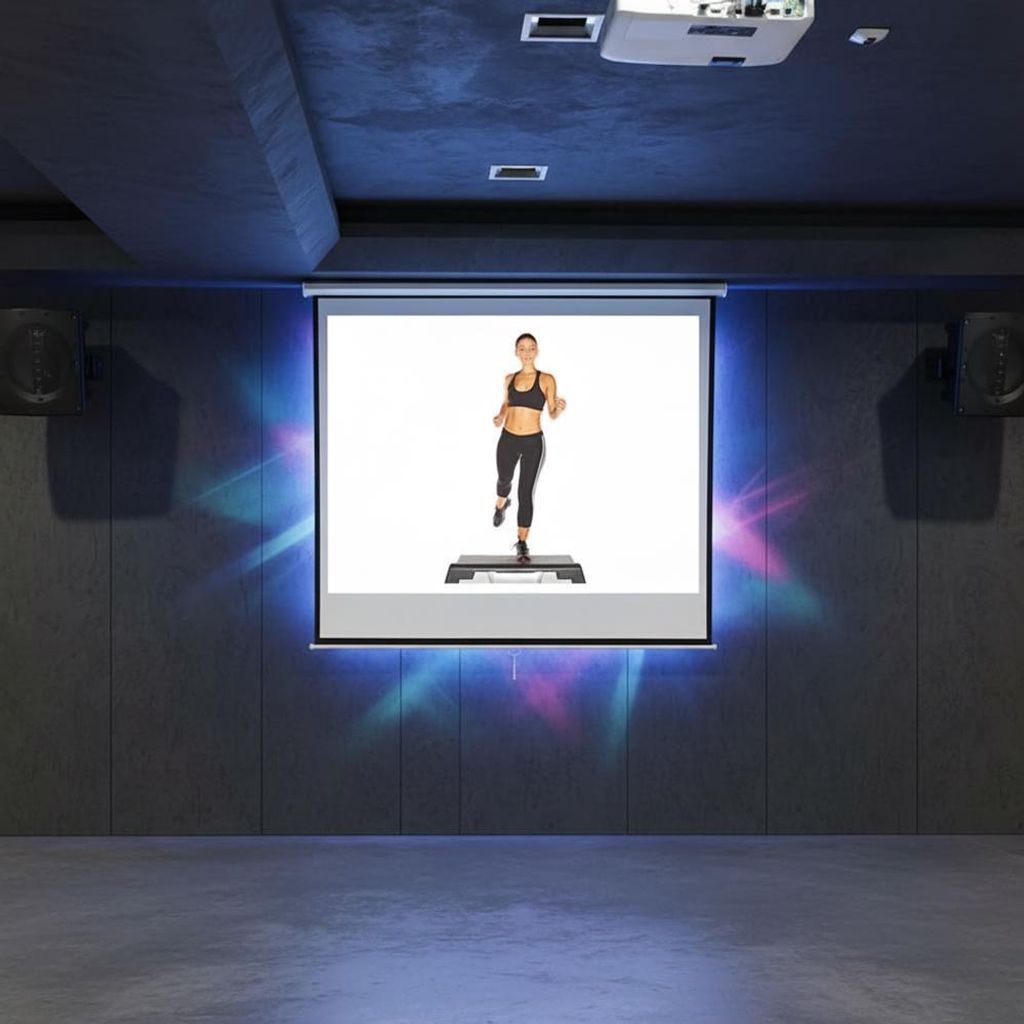Projektionsleinwand 152×152 cm Rollo, mobile Beamerleinwand 1:1 Format