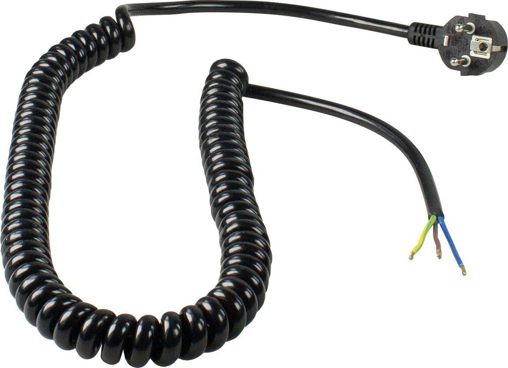 as-Schwabe Anschluss-Spiralkabel 1-4m Schukowinkelstecker Produktbild 
