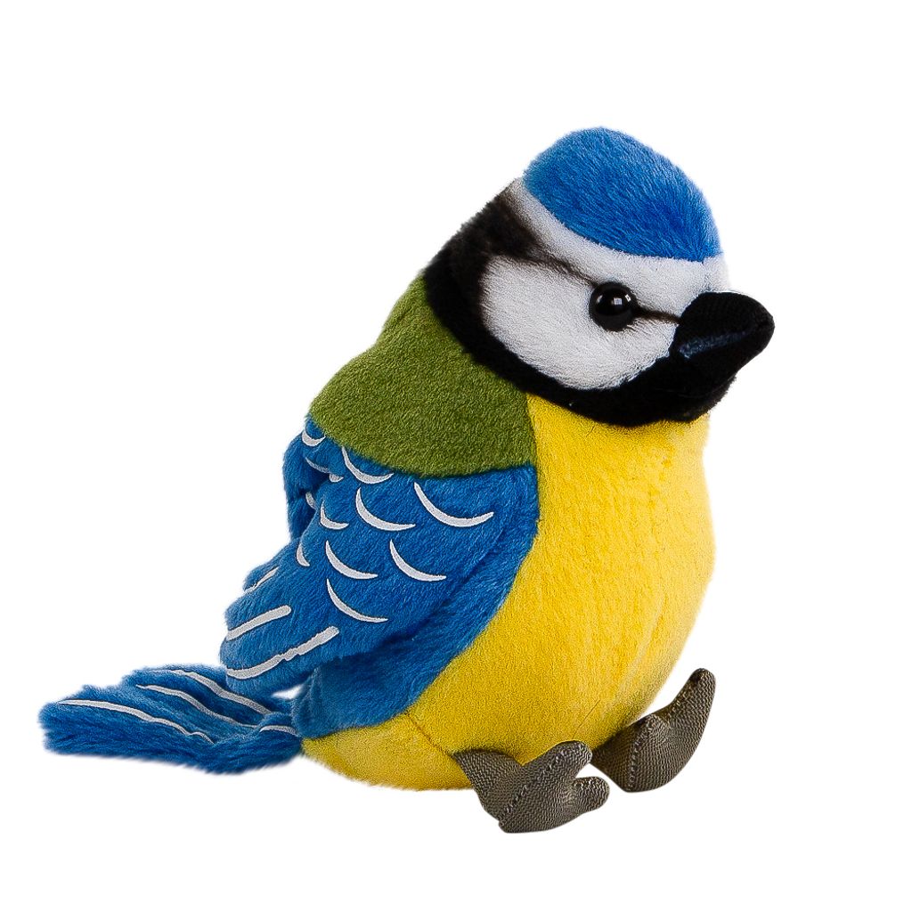 Plüschtier Stofftier Kuscheltier Vogel Meise Blaumeise Höhe 11 cm Mehrfarbig 