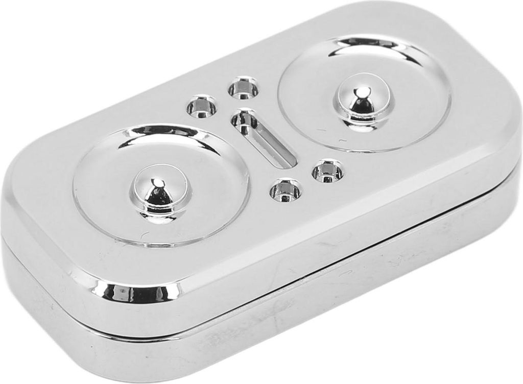 Eulenfinger Zappel Slider Magnetdruck Angst lindern Metallsensorische Push -Karte Spielzeug Silber