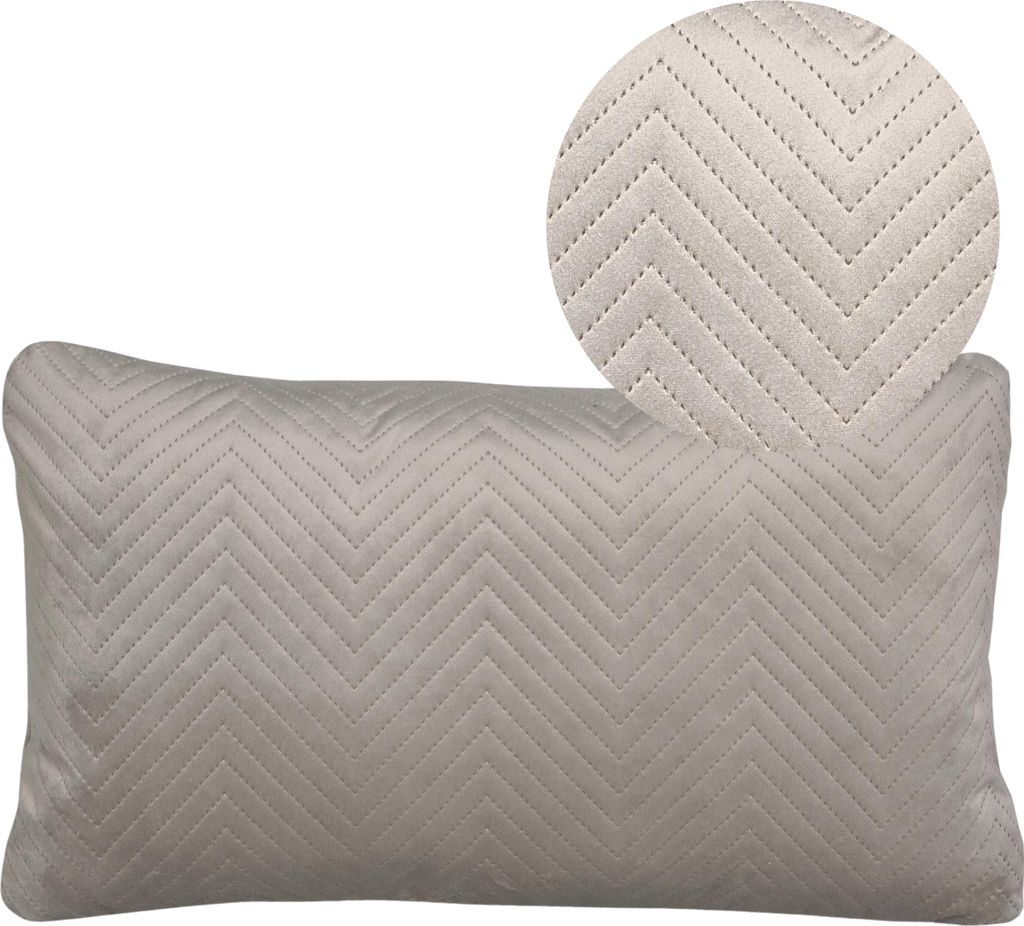 Geronimo | Dekokissen - Beige - 50x30 cm - Gestepptes Produktbild 