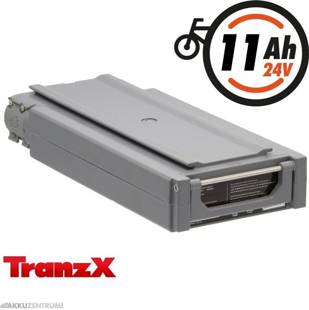 TranzX E-Bike Akku BL03 24V 11Ah Gepäckträgerakku 264Wh Ersatzakku