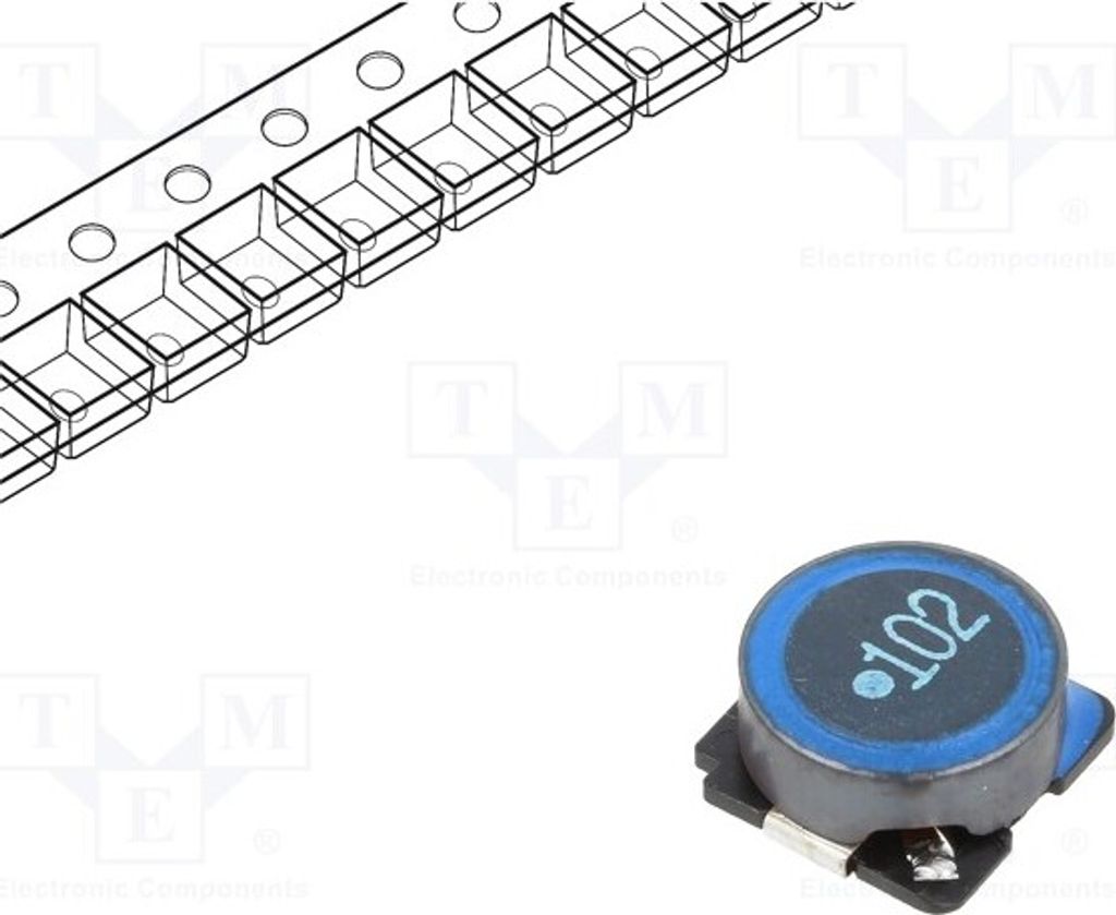 2x Drossel: Ferrit SMD 2,8Ω 20% 0,32A 1000uH Serie: SLF SLF10145T-102MR29-PF SMD