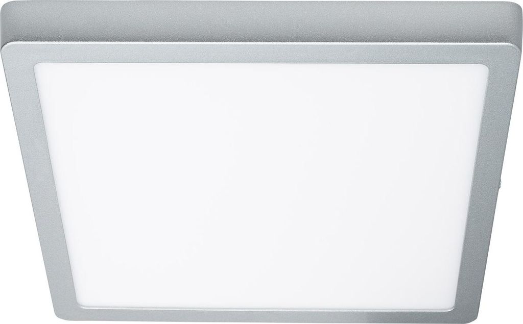 LED-Deckenleuchte 24W Eckig Aluminium 280x280 mm Slim CCT Wählbar Galán SwitchDimm Silber