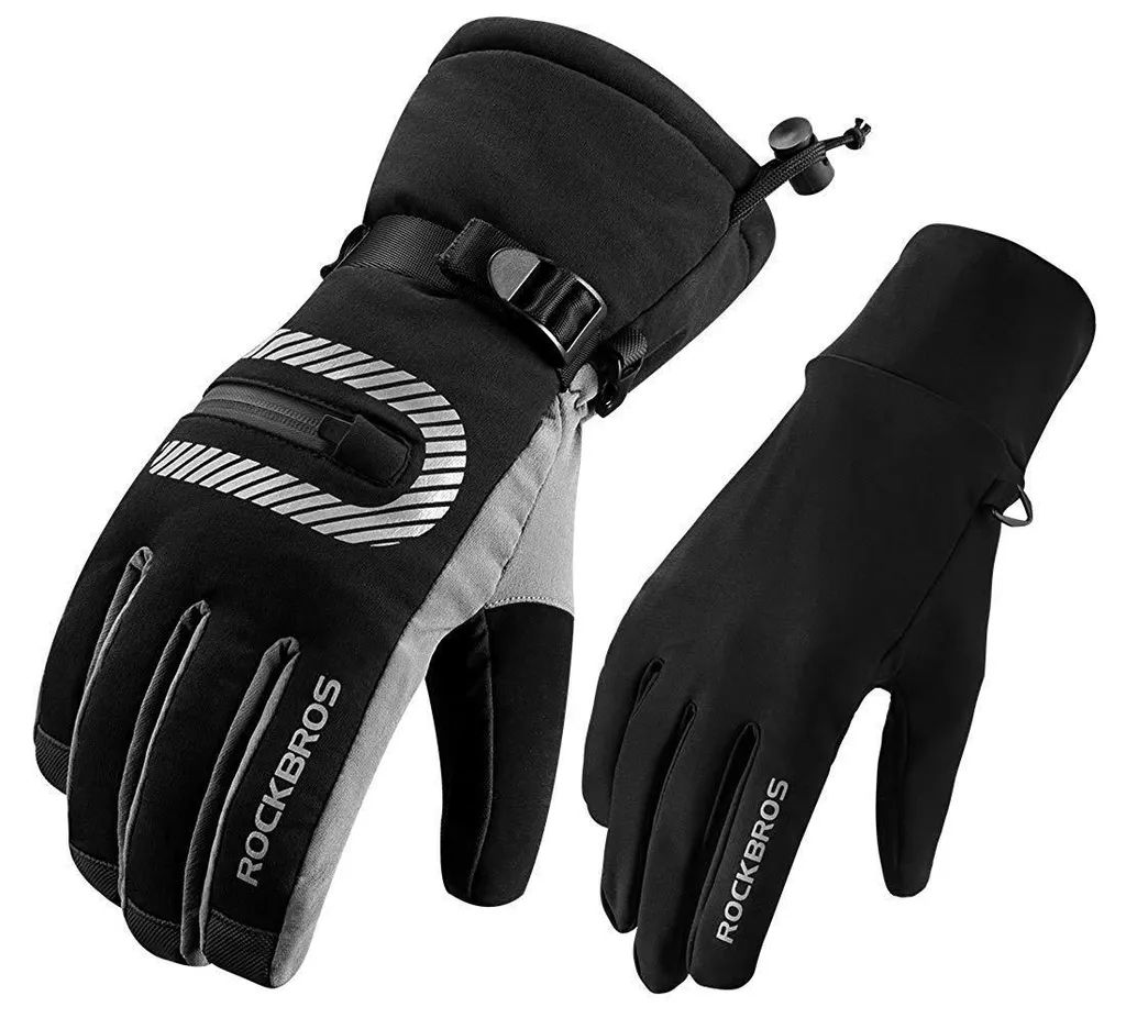Gants de ski XL pour Alpinisme et Snowboard 2 en 1 Confort Polaire