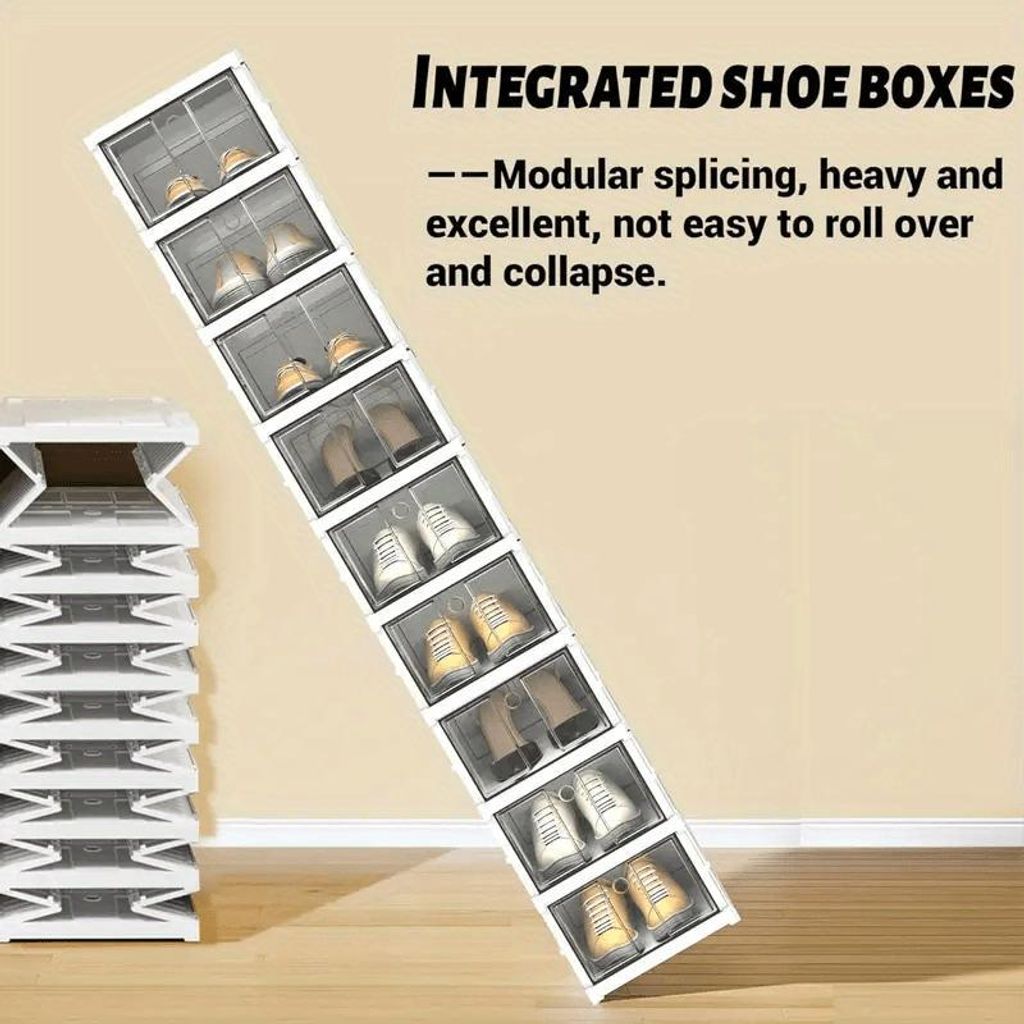 9-stöckige klappbare Schuhboxen , Keine Installation Produktbild 