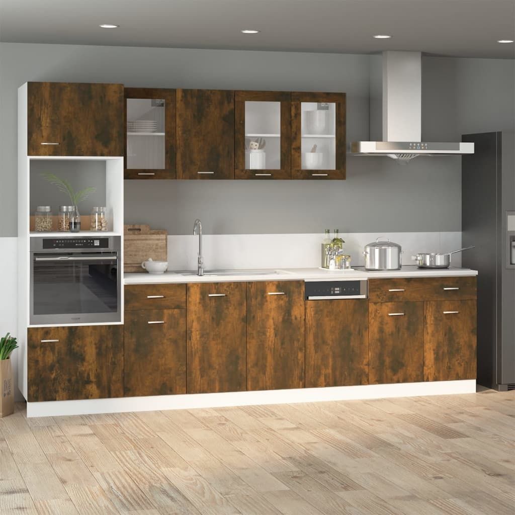 "Winter Sale" Küchenschränke - Braun Unterschrank mit Schublade Lyon Räuchereiche 40x46x81,5cm DE3000456